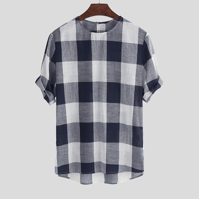 Toponeto Mens Summer New Style Fashion Lattice Cotton Hemp Short Sleeve Comfortable Top
Toponeto Mens Summer New Style Fashion Lattice Cotton Hemp Short Sleeve Comfortable Top