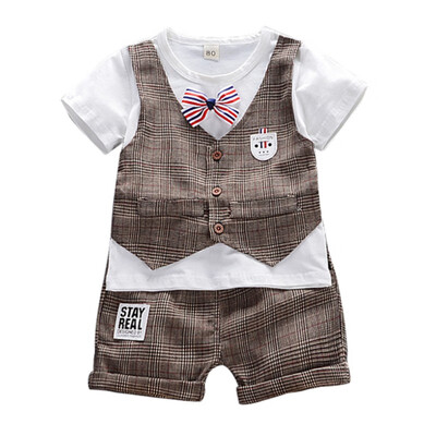 Summer Childrens Clothing Baby Boys Vest Three-Piece Childrens Short-Sleeved Vest Shorts Clothing Set Fashion Newborn Clot
Summer Childrens Clothing Baby Boys Vest Three-Piece Childrens Short-Sleeved Vest Shorts Clothing Set Fashion Newborn Clot