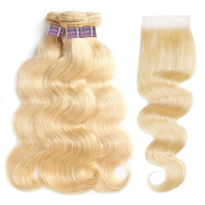 Brazilian Hair Body Wave Hair Extensions 613 Blonde Hair Bundles 3pcs Deal with Lace Closure
Brazilian Hair Body Wave Hair Extensions 613 Blonde Hair Bundles 3pcs Deal with Lace Closure