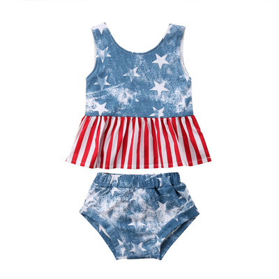 0-24M Summer Baby Girl Casual Sleeveless Star Stripe Print Cotton Vest Tops T-shirt PP Briefs Shorts Outfits Set
0-24M Summer Baby Girl Casual Sleeveless Star Stripe Print Cotton Vest Tops T-shirt PP Briefs Shorts Outfits Set