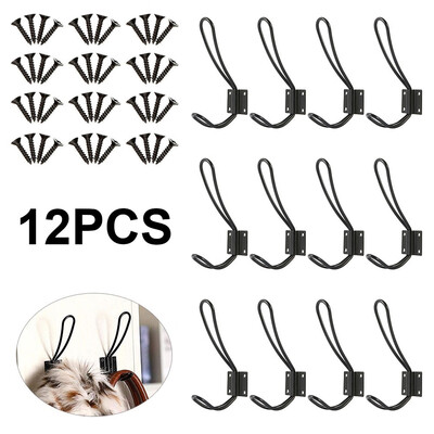 12Pcs Black Decorative Wall Coat Bag Hook Rack Clothes Hangers with Screws for Bathroom or Kitchen
12Pcs Black Decorative Wall Coat Bag Hook Rack Clothes Hangers with Screws for Bathroom or Kitchen