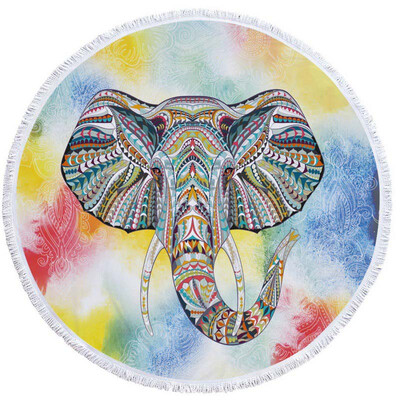 OCHINE Diameter 150cm Summer Swimming Bath Towel Elephant Pattern Round Microfiber Fringed Mat Carpet Blanket Shooting Props
OCHINE Diameter 150cm Summer Swimming Bath Towel Elephant Pattern Round Microfiber Fringed Mat Carpet Blanket Shooting Props