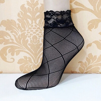 1 Pairs Ladies Lace Fine Mesh Pair Of Sock Jacquard Mesh Sock