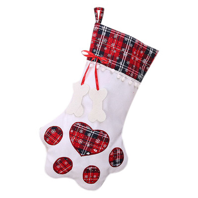 Pet Christmas Stocking Candy Bags Dog Paw Shape Plaid Gift Bag Animal X-mas Stocking Candy Bags
Pet Christmas Stocking Candy Bags Dog Paw Shape Plaid Gift Bag Animal X-mas Stocking Candy Bags