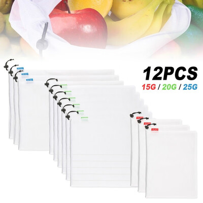 Willstar 12 Pcsset Reusable Mesh Produce Bags Reusable Food Storage Bags Fruit&Vegetable Mesh Bag
Willstar 12 Pcsset Reusable Mesh Produce Bags Reusable Food Storage Bags Fruit&Vegetable Mesh Bag