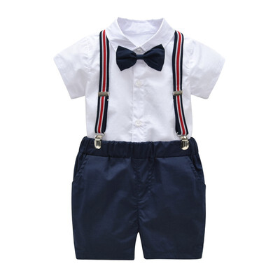 Toddler Baby Boys Clothing Sets Short Sleeve Bow Tie Shirt Suspenders Shorts Pants Formal Gentleman Suits 2019 Summer New
Toddler Baby Boys Clothing Sets Short Sleeve Bow Tie Shirt Suspenders Shorts Pants Formal Gentleman Suits 2019 Summer New