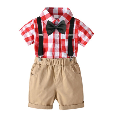 Baby Boys Clothes Set Children Summer Boys Clothing Plaid Shirt with Tie Bib OVeralls Beach ShortsKids Boy Clothing Set
Baby Boys Clothes Set Children Summer Boys Clothing Plaid Shirt with Tie Bib OVeralls Beach ShortsKids Boy Clothing Set