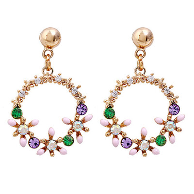 Elegant Korean Rhinestone Flower Big Round Circle Drop Earrings Charm Pearl Wedding Party Jewelry Pendientes For Women
Elegant Korean Rhinestone Flower Big Round Circle Drop Earrings Charm Pearl Wedding Party Jewelry Pendientes For Women
