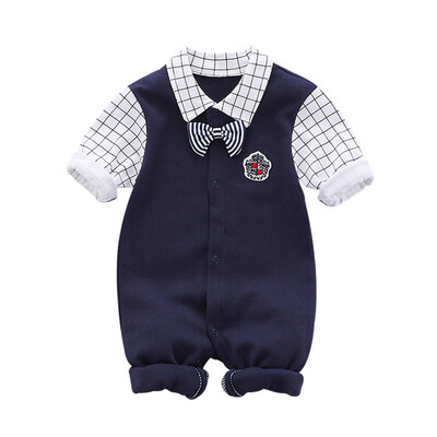 Autumn Baby Boy Gentleman Clothes Long Sleeve Plaid Printing Fake 2 Piece Newborn Rompers Costumes
Autumn Baby Boy Gentleman Clothes Long Sleeve Plaid Printing Fake 2 Piece Newborn Rompers Costumes
