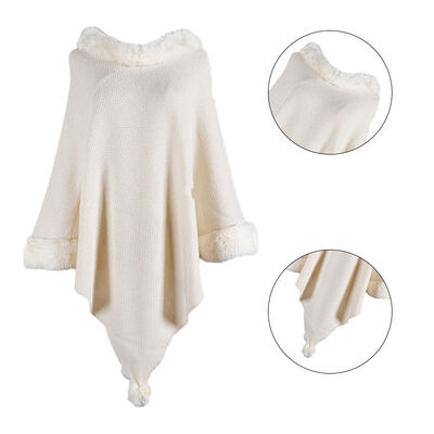 Shawl Cloak Sweater Female Fur Collar Solid Color Hair Ball Sweater Princess Wind Simple Wild Autumn New Fashion Elegant
Shawl Cloak Sweater Female Fur Collar Solid Color Hair Ball Sweater Princess Wind Simple Wild Autumn New Fashion Elegant