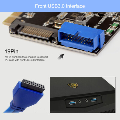 PCI-E to USB30 Expansion Card PCI Express Adapter Converter Card Front Expansion Interface Power Supply Module For Desktop PC
PCI-E to USB30 Expansion Card PCI Express Adapter Converter Card Front Expansion Interface Power Supply Module For Desktop PC