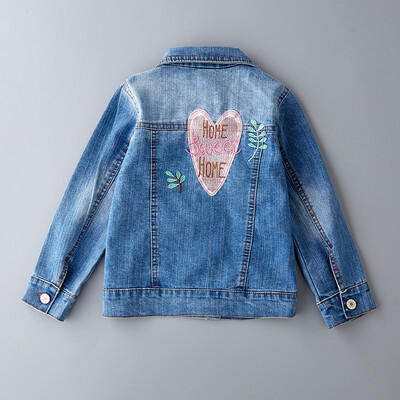 Children Denim Coat 2-7T Toddler Baby Autumn Girls Cute Cartoon Love Embroidery Comfort Slim Cotton Jacket Warm Coat Denim Tops
Children Denim Coat 2-7T Toddler Baby Autumn Girls Cute Cartoon Love Embroidery Comfort Slim Cotton Jacket Warm Coat Denim Tops