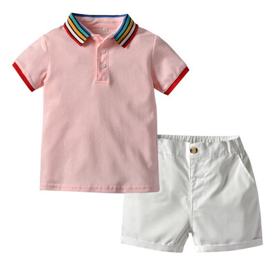 Baby Boys Clothes Summer Boy Rainbow Collar Clothing Set 2pcs Set Bebe Gentleman Shirt Shorts Clothes For Boys 0-5Y
Baby Boys Clothes Summer Boy Rainbow Collar Clothing Set 2pcs Set Bebe Gentleman Shirt Shorts Clothes For Boys 0-5Y