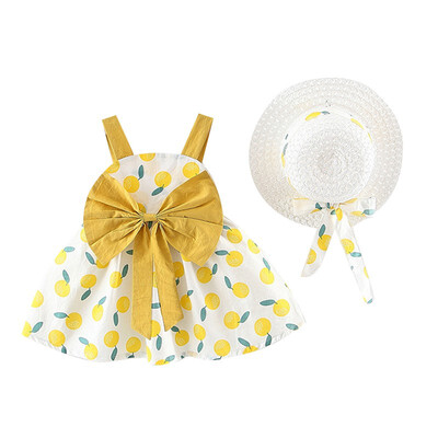 Baby Girls Dress With Hat Toddler Fruit Pattern Sleeveless Strap Dresses Casual Sundress With Hat
Baby Girls Dress With Hat Toddler Fruit Pattern Sleeveless Strap Dresses Casual Sundress With Hat