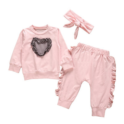 Newborn Baby Girls Clothes Spring Autumn Outfits Love Heart Sweatshirt TopsRuffle PantsHeadband 3Pcs Set Toddler Girls Clothes
Newborn Baby Girls Clothes Spring Autumn Outfits Love Heart Sweatshirt TopsRuffle PantsHeadband 3Pcs Set Toddler Girls Clothes