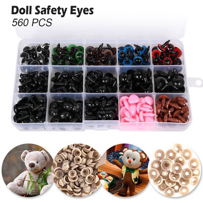 560 PcsSet Bear Doll Animal Plush Toy Craft Black Colorful Safety Eyes Plastic 6-14MM
560 PcsSet Bear Doll Animal Plush Toy Craft Black Colorful Safety Eyes Plastic 6-14MM