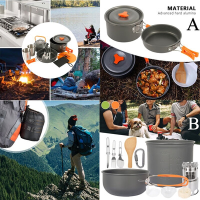 41015 Pcs Portable Outdoor Camping Tableware Kit Aluminum Cookware Set Kettle Cup Pot Set
41015 Pcs Portable Outdoor Camping Tableware Kit Aluminum Cookware Set Kettle Cup Pot Set