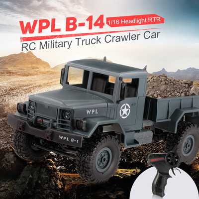 WPL B-14 116 24GHz 4WD RC Crawler Off-road Military Truck Car with Headlight RTR
WPL B-14 116 24GHz 4WD RC Crawler Off-road Military Truck Car with Headlight RTR