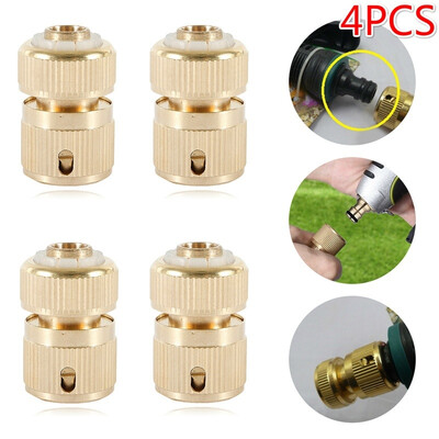 4PCS Brass Hose Connector Hose End Quick Connect Fitting 12" Hose Pipe Quick Connector for Gardening Home Watering Car Washing
4PCS Brass Hose Connector Hose End Quick Connect Fitting 12" Hose Pipe Quick Connector for Gardening Home Watering Car Washing