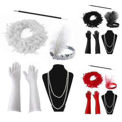 5PCS Halloween Flapper Girl Fancy Dress Accessories Charleston Gangster Gatsby Girl Costume Kit
5PCS Halloween Flapper Girl Fancy Dress Accessories Charleston Gangster Gatsby Girl Costume Kit