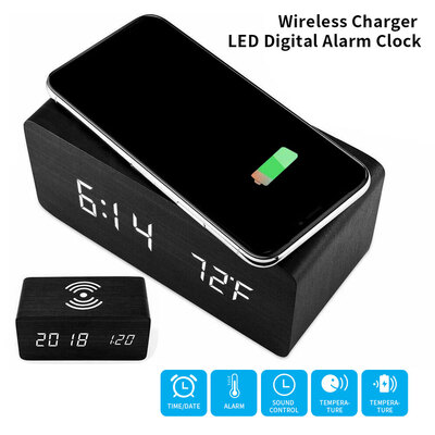 3 In 1 Wireless Charger LED Alarm Clock Wireless Charging Pad Desk Clock Wireless Charging Pad Thermometer Wood Alarm Clock
3 In 1 Wireless Charger LED Alarm Clock Wireless Charging Pad Desk Clock Wireless Charging Pad Thermometer Wood Alarm Clock