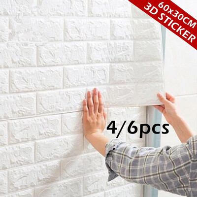 146PCS 3D Brick Pattern White Wallpaper Wall Background Bedroom Living Room Decor Stickers Baby Protector 60x30CM
146PCS 3D Brick Pattern White Wallpaper Wall Background Bedroom Living Room Decor Stickers Baby Protector 60x30CM