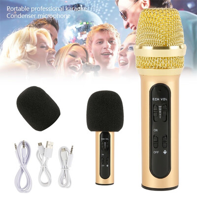Professional Karaoke Condenser Microphone Live Recording Microfone for Mobile Phone Computer
Professional Karaoke Condenser Microphone Live Recording Microfone for Mobile Phone Computer