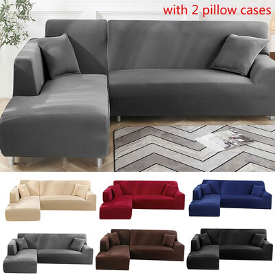 Shape Stretch Solid Color Sofa Cover Sectional Corner Elastic Couch Covers Decor With Two Pillowcases
Shape Stretch Solid Color Sofa Cover Sectional Corner Elastic Couch Covers Decor With Two Pillowcases