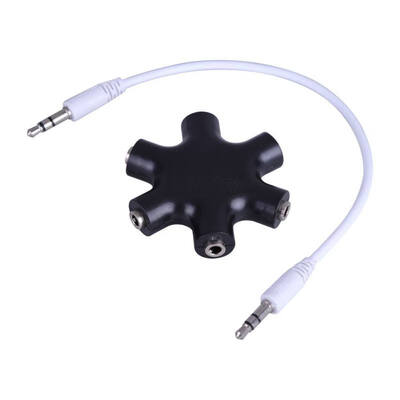 35mm Earphone Audio Splitter 1 Male to 1 2 3 4 5 Female Cable 5 Way Port Aux Music Sound Output Cables
35mm Earphone Audio Splitter 1 Male to 1 2 3 4 5 Female Cable 5 Way Port Aux Music Sound Output Cables