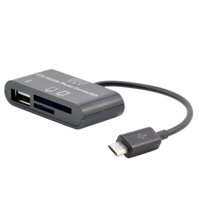 Micro USB OTG Micro SD SDHC TF Card Reader OTG USB 20 For Samsung Android Phones Mobile Phone Multi-function Card Reader
Micro USB OTG Micro SD SDHC TF Card Reader OTG USB 20 For Samsung Android Phones Mobile Phone Multi-function Card Reader