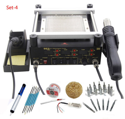 Gordak 863 3 in 1 Digita Hot Air Heat Gun BGA Rework Solder Station Electric Soldering iron IR Infrared Preheating Station 220V
Gordak 863 3 in 1 Digita Hot Air Heat Gun BGA Rework Solder Station Electric Soldering iron IR Infrared Preheating Station 220V