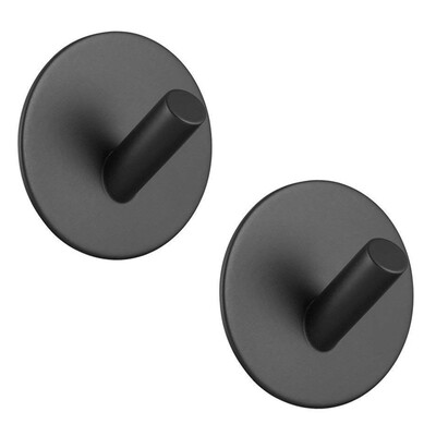 UpperX Sticky hook self-adhesive black wall-mounted hook for key robe towel stainless steel hook no drill no screw2 packs
UpperX Sticky hook self-adhesive black wall-mounted hook for key robe towel stainless steel hook no drill no screw2 packs