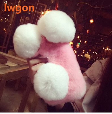 Luxury Cute Panda Rabbit Fur Cover Case for Xiaomi Mi MAX 3