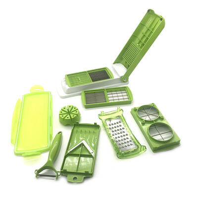 12PcSet Slicer Vegetable Fruit Peeler Dicer Cutter Chopper Grater Multifunctional ABS Green Kitchen Supplies Kit
12PcSet Slicer Vegetable Fruit Peeler Dicer Cutter Chopper Grater Multifunctional ABS Green Kitchen Supplies Kit