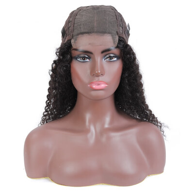 Amazing Star Brazilian Hair Curly Wave Lace Front Wigs Virgin Human Hair Lace Front Wigs 4x4 Inch Natural Color