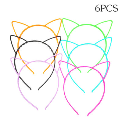 6pcs Assorted Colors Cat Ears Headbands Plastic Hairbands Hair Hoop Cute Hair Accessories Headwear for Women Girls
6pcs Assorted Colors Cat Ears Headbands Plastic Hairbands Hair Hoop Cute Hair Accessories Headwear for Women Girls