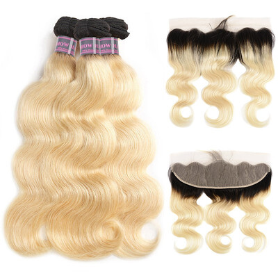 Ishow Brazilian Blonde Human Hair Extensions Ombre Hair Blonde Body Wave T1b613 Honey Blonde Hair Bundles with Frontal
Ishow Brazilian Blonde Human Hair Extensions Ombre Hair Blonde Body Wave T1b613 Honey Blonde Hair Bundles with Frontal