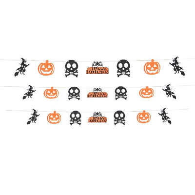Happy Halloween Non-Woven Hanging Banner Pumpkin Skull Element Garland 7 Fabrics 35m String Halloween Party Decor Props
Happy Halloween Non-Woven Hanging Banner Pumpkin Skull Element Garland 7 Fabrics 35m String Halloween Party Decor Props