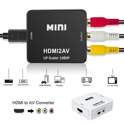 Willstar HDMI to RCA Converter Composite AV Adapter Set 1080p HDMI to AV Converter Includes HDMI&Composite Cable-Black
Willstar HDMI to RCA Converter Composite AV Adapter Set 1080p HDMI to AV Converter Includes HDMI&Composite Cable-Black