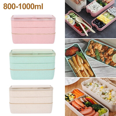 3 Layer Healthy Material Lunch Box Wheat Straw Bento Boxes Microwave Dinnerware Food Storage Container
3 Layer Healthy Material Lunch Box Wheat Straw Bento Boxes Microwave Dinnerware Food Storage Container
