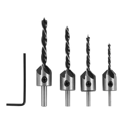 5pcs Flute Countersink Drills BitS countersunk head drilling Bit Set 3 Tips Woodworking drill
5pcs Flute Countersink Drills BitS countersunk head drilling Bit Set 3 Tips Woodworking drill