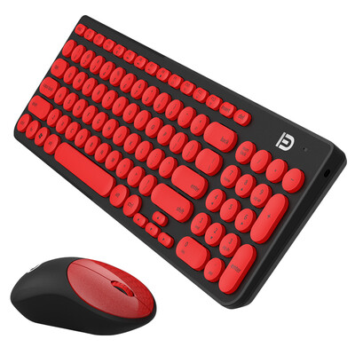 Fude ik6630 wireless mute keyboard&mouse set home desktop computer office notebook universal retro round keycap ultra-thin chocolate mouse&keyboard set black red
Fude ik6630 wireless mute keyboard&mouse set home desktop computer office notebook universal retro round keycap ultra-thin chocolate mouse&keyboard set black red