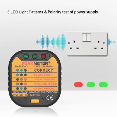 Willstar PEAKMETER PM6860 Series Socket Tester 110v with GFCI RCD Test Automatic Electricity Diagnostic
Willstar PEAKMETER PM6860 Series Socket Tester 110v with GFCI RCD Test Automatic Electricity Diagnostic