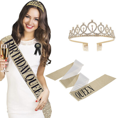 Willstar Birthday Queen Sash & Rhinestone Tiara Kit Birthday Gifts Birthday Sash for Women Birthday Party Supplies
Willstar Birthday Queen Sash & Rhinestone Tiara Kit Birthday Gifts Birthday Sash for Women Birthday Party Supplies
