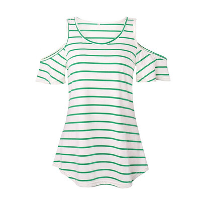 2019 Women Summer Short Sleeve Sexy Off Shoulder T-Shirt Women Casual Tops Female Fashion O-Neck Striped T Shirt feminino camisa
2019 Women Summer Short Sleeve Sexy Off Shoulder T-Shirt Women Casual Tops Female Fashion O-Neck Striped T Shirt feminino camisa