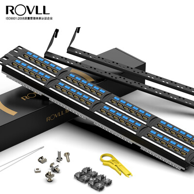 Rover ROVLL super five 48-port network distribution frame engineering grade 50U gold-plated socket 2U rack-mounted RVCAT5E1948 NEW
Rover ROVLL super five 48-port network distribution frame engineering grade 50U gold-plated socket 2U rack-mounted RVCAT5E1948 NEW
