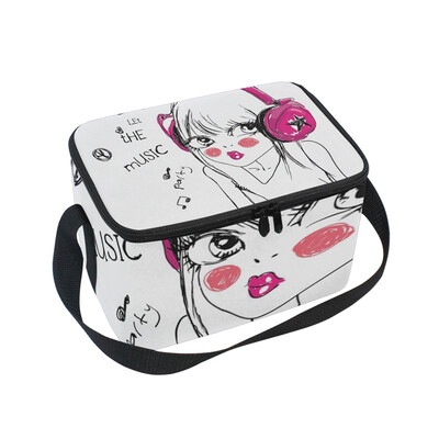 ALAZA Lunch Box Girl Listen To Music Insulated Lunch Bag Large Cooler Tote Bagfor Men Women
ALAZA Lunch Box Girl Listen To Music Insulated Lunch Bag Large Cooler Tote Bagfor Men Women