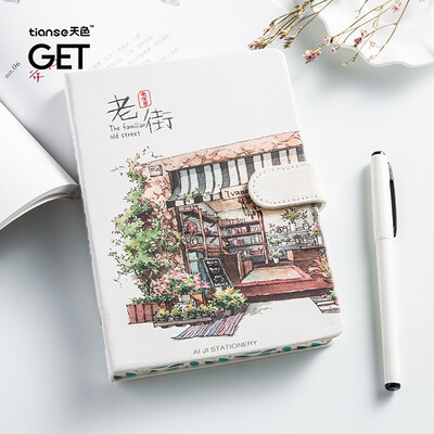 Sky color notebook office record book is not closed the old street notebook creative hand book this flower shop TS-4021
Sky color notebook office record book is not closed the old street notebook creative hand book this flower shop TS-4021