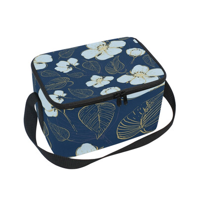 ALAZA Insulated Lunch Box Navy Flowers Lunch Bag for Men Women Portable Tote Bag Cooler Bag
ALAZA Insulated Lunch Box Navy Flowers Lunch Bag for Men Women Portable Tote Bag Cooler Bag