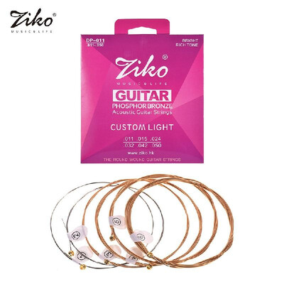 ZIKO DP-011 Custom Light Acoustic Guitar Strings Hexagon Alloy Wire Phosphor Bronze Wound Corrosion Resistant 6 Strings Set
ZIKO DP-011 Custom Light Acoustic Guitar Strings Hexagon Alloy Wire Phosphor Bronze Wound Corrosion Resistant 6 Strings Set
